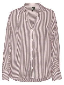 Vero Moda Blusen*VMBUMPY L/S OVERSIZE SHIRT WVN GA Nostalgia Rose