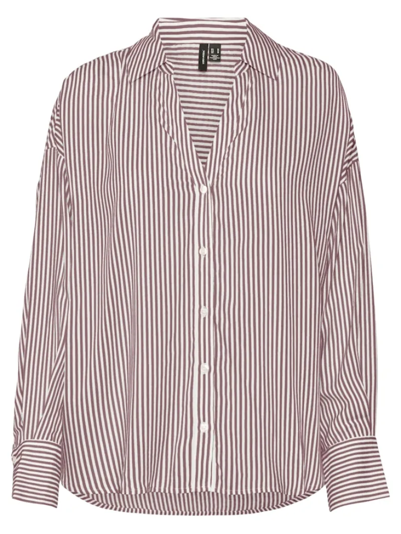 Vero Moda Blusen*VMBUMPY L/S OVERSIZE SHIRT WVN GA Nostalgia Rose