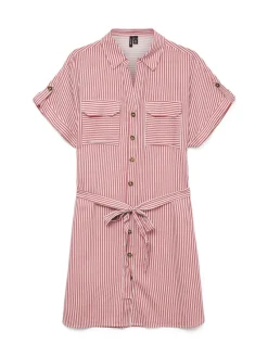 Vero Moda Kleider*VMBUMPY SS SHORT SHIRT DRESS WVN NOOS dubarry