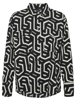 Vero Moda Blusen*VMCIFA L/S SHIRT WVN BTQ Black