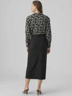 Vero Moda Blusen*VMCIFA L/S SHIRT WVN BTQ Black