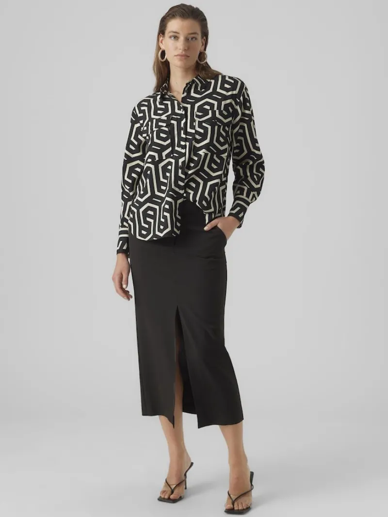 Vero Moda Blusen*VMCIFA L/S SHIRT WVN BTQ Black