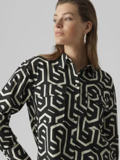 Vero Moda Blusen*VMCIFA L/S SHIRT WVN BTQ Black