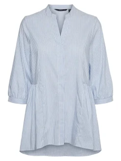 Vero Moda Blusen*VMCLARA 3/4 LONG SHIRT NOOS Snow White
