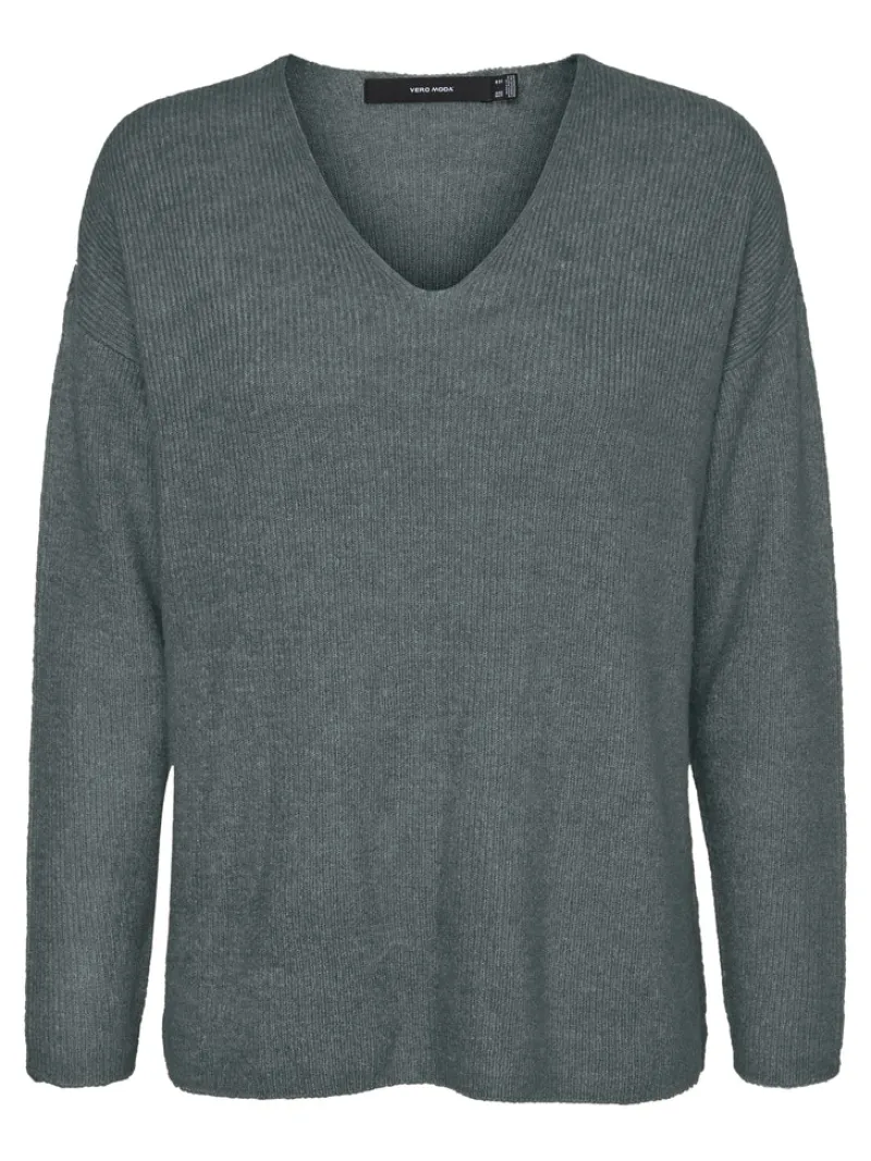 Vero Moda Pullover & Sweatshirts*VMCREWLEFILE LS V-NECK BLOUSE NOOS Balsam Green