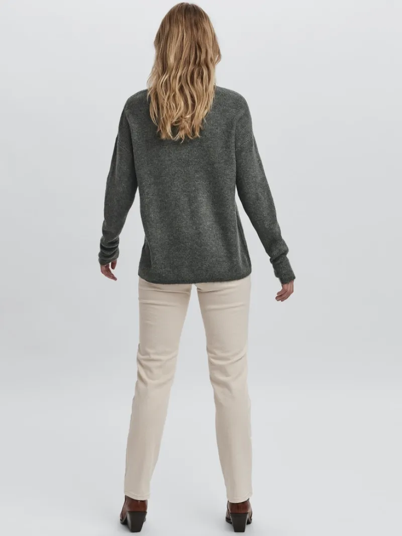 Vero Moda Pullover & Sweatshirts*VMCREWLEFILE LS V-NECK BLOUSE NOOS Balsam Green