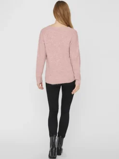 Vero Moda Pullover & Sweatshirts*VMCREWLEFILE LS V-NECK BLOUSE NOOS hellrosa2