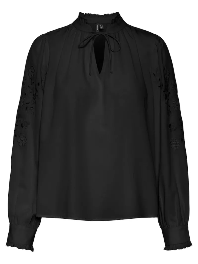 Vero Moda Blusen*VMDAFNE LS TOP WVN Black
