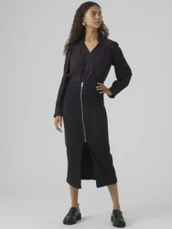 Vero Moda Blusen*VMDAFNE LS TOP WVN Black