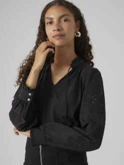 Vero Moda Blusen*VMDAFNE LS TOP WVN Black