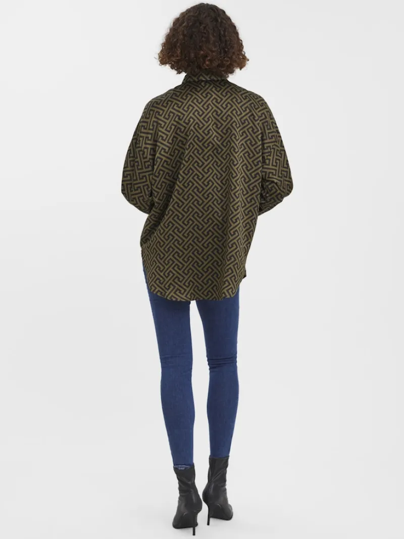 Vero Moda Blusen*VMDAISY DAS LS OVERSIZE SHIRT WVN Ivy Green