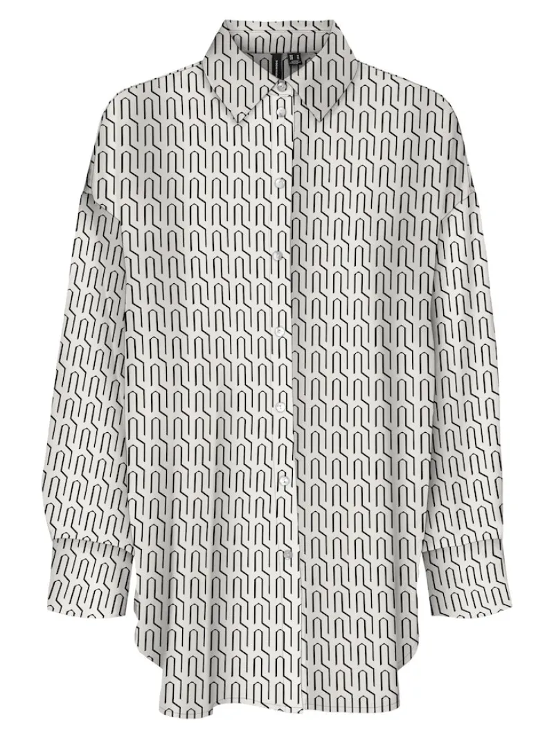 Vero Moda Blusen*VMDAISY DAS LS OVERSIZE SHIRT WVN birch