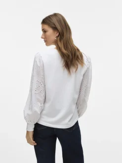 Vero Moda Pullover & Sweatshirts*VMDAMINE LS SWEAT BOX JRS Snow White