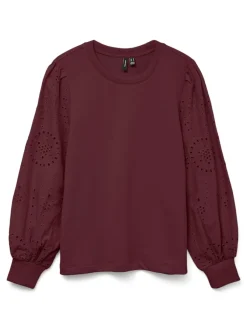 Vero Moda Pullover & Sweatshirts*VMDAMINE LS SWEAT BOX JRS syrah