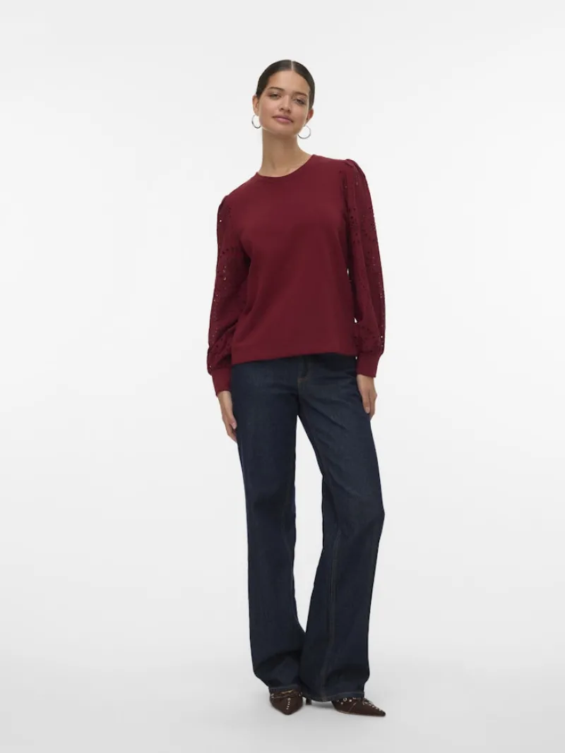 Vero Moda Pullover & Sweatshirts*VMDAMINE LS SWEAT BOX JRS syrah