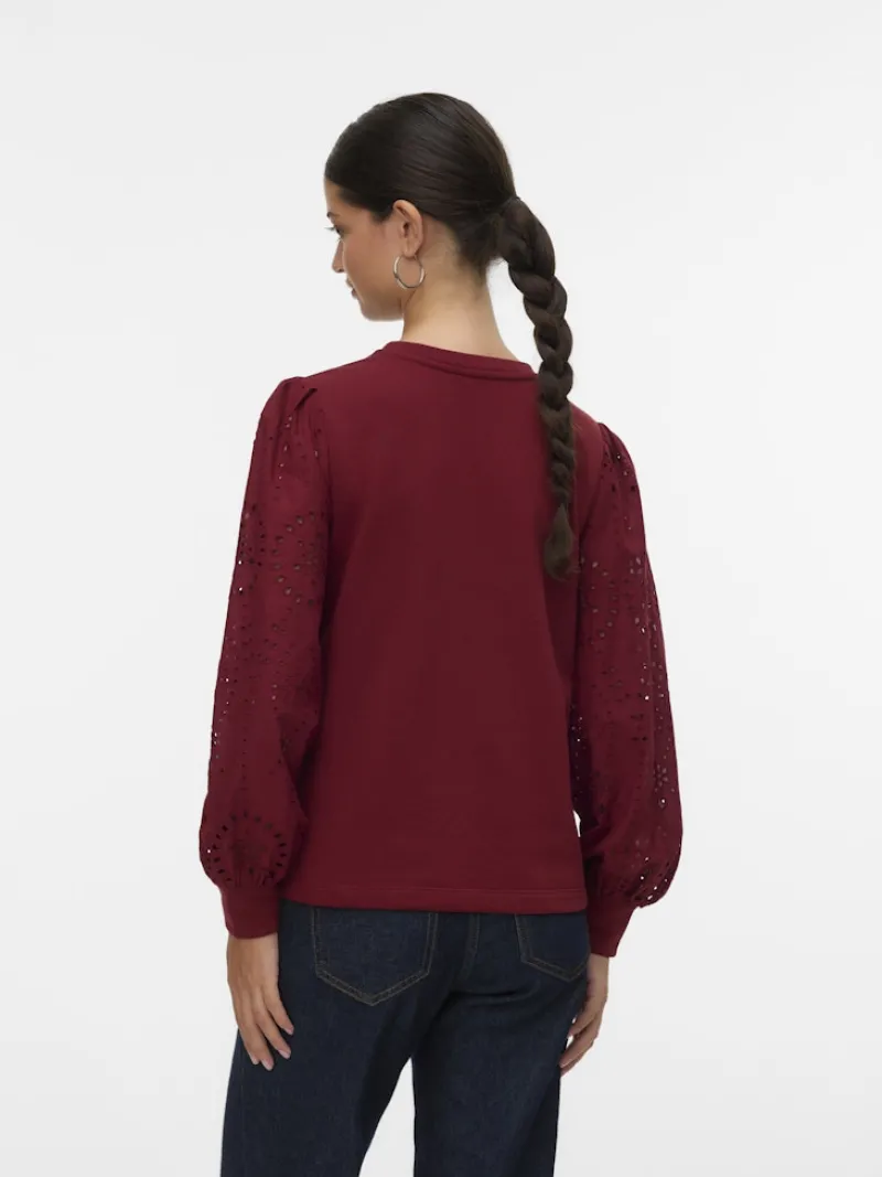 Vero Moda Pullover & Sweatshirts*VMDAMINE LS SWEAT BOX JRS syrah