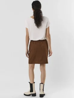 Vero Moda Röcke*VMDANA HW SHORT FAUX SUEDE SKIRT GA Cognac