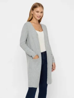 Vero Moda Pullover & Sweatshirts*VMDOFFY LS LONG OPEN CARDIGAN GA NOOS Light Grey Melange