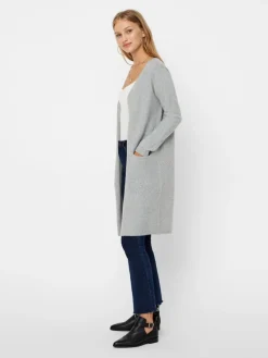 Vero Moda Pullover & Sweatshirts*VMDOFFY LS LONG OPEN CARDIGAN GA NOOS Light Grey Melange
