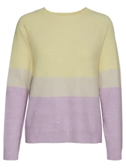 Vero Moda Pullover & Sweatshirts*VMDOFFY LS O-NECK BLOCK BLOUSE GA CL lemon meringue
