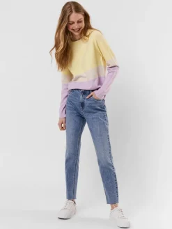 Vero Moda Pullover & Sweatshirts*VMDOFFY LS O-NECK BLOCK BLOUSE GA CL lemon meringue