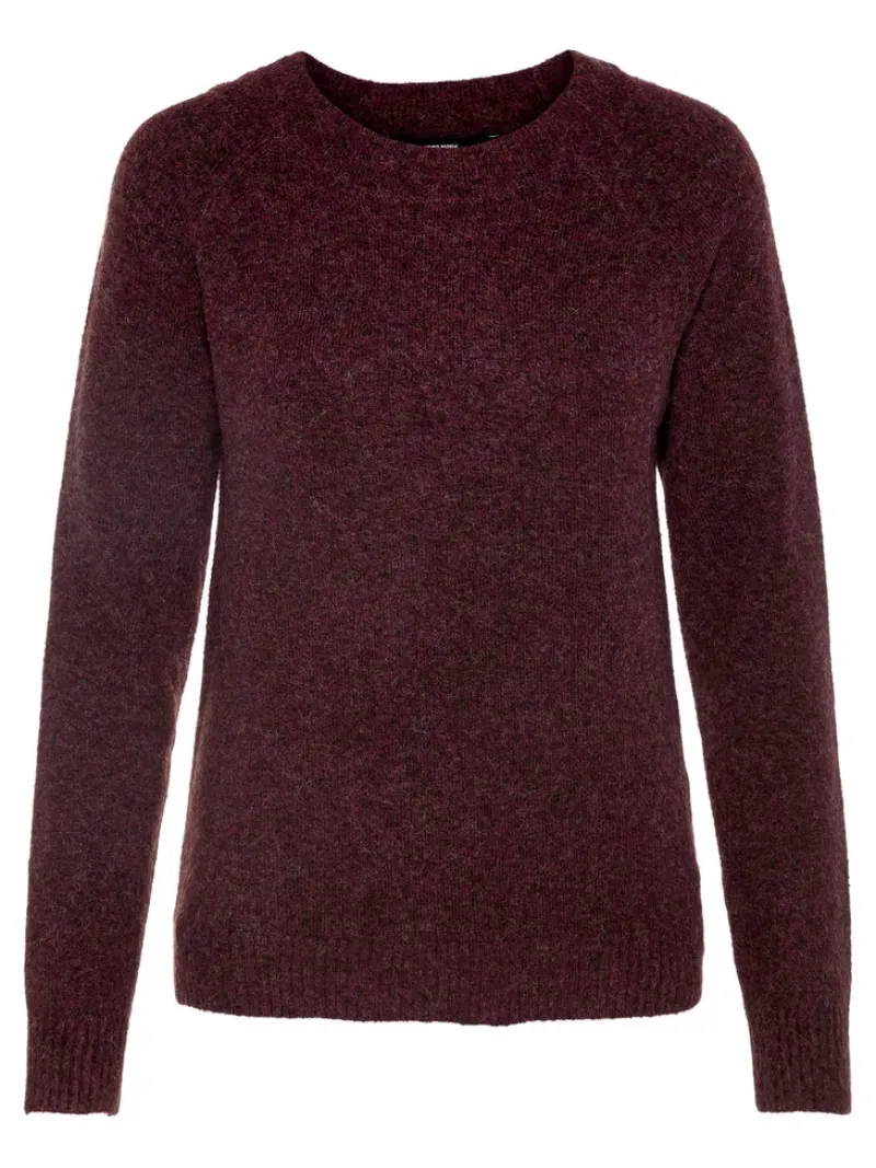 Vero Moda Pullover & Sweatshirts*VMDOFFY LS O-NECK BLOUSE GA NOOS Winetasting