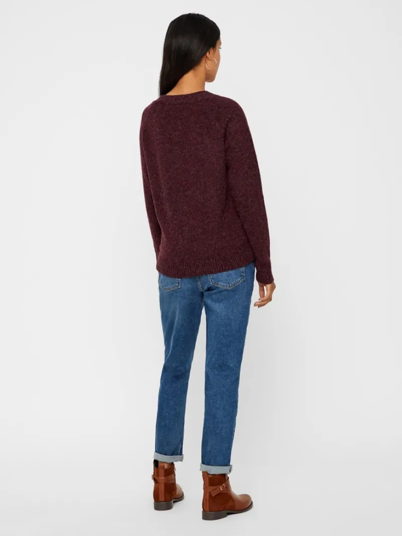 Vero Moda Pullover & Sweatshirts*VMDOFFY LS O-NECK BLOUSE GA NOOS Winetasting