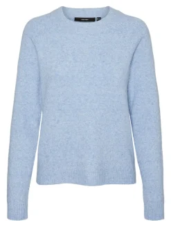 Vero Moda Pullover & Sweatshirts*VMDOFFY LS O-NECK BLOUSE GA NOOS blue jasper