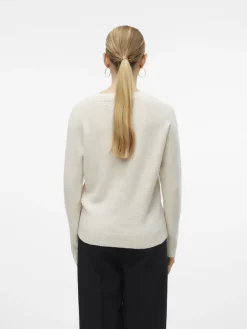 Vero Moda Pullover & Sweatshirts*VMDOFFY LS O-NECK BLOUSE GA NOOS birch1