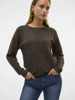 Vero Moda Pullover & Sweatshirts*VMDOFFY LS O-NECK BLOUSE GA NOOS pinecone