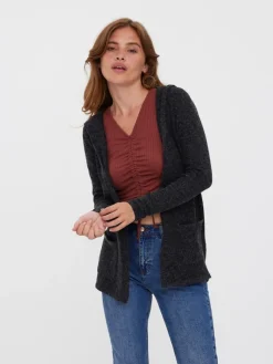 Vero Moda Pullover & Sweatshirts*VMDOFFY LS OPEN HOOD CARDIGAN GA NOOS Black