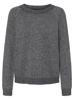 Vero Moda Pullover & Sweatshirts*VMDOFFYSHINE LS O-NECK BLOUSE REP NOOS Asphalt