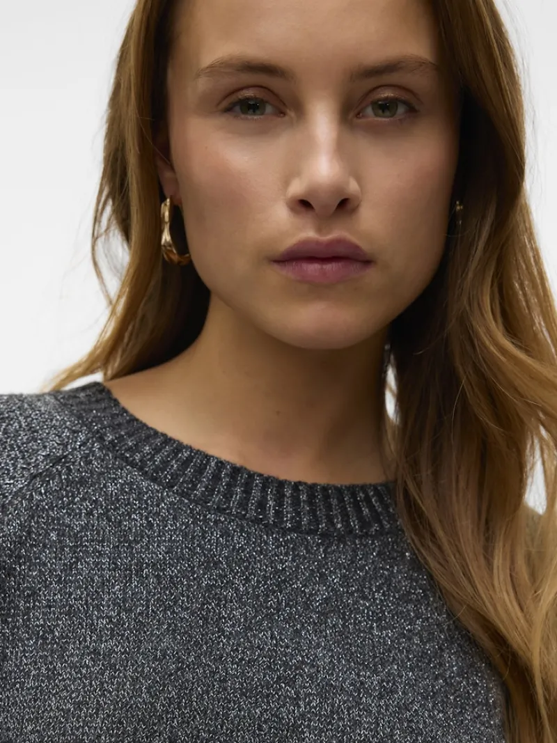 Vero Moda Pullover & Sweatshirts*VMDOFFYSHINE LS O-NECK BLOUSE REP NOOS Asphalt