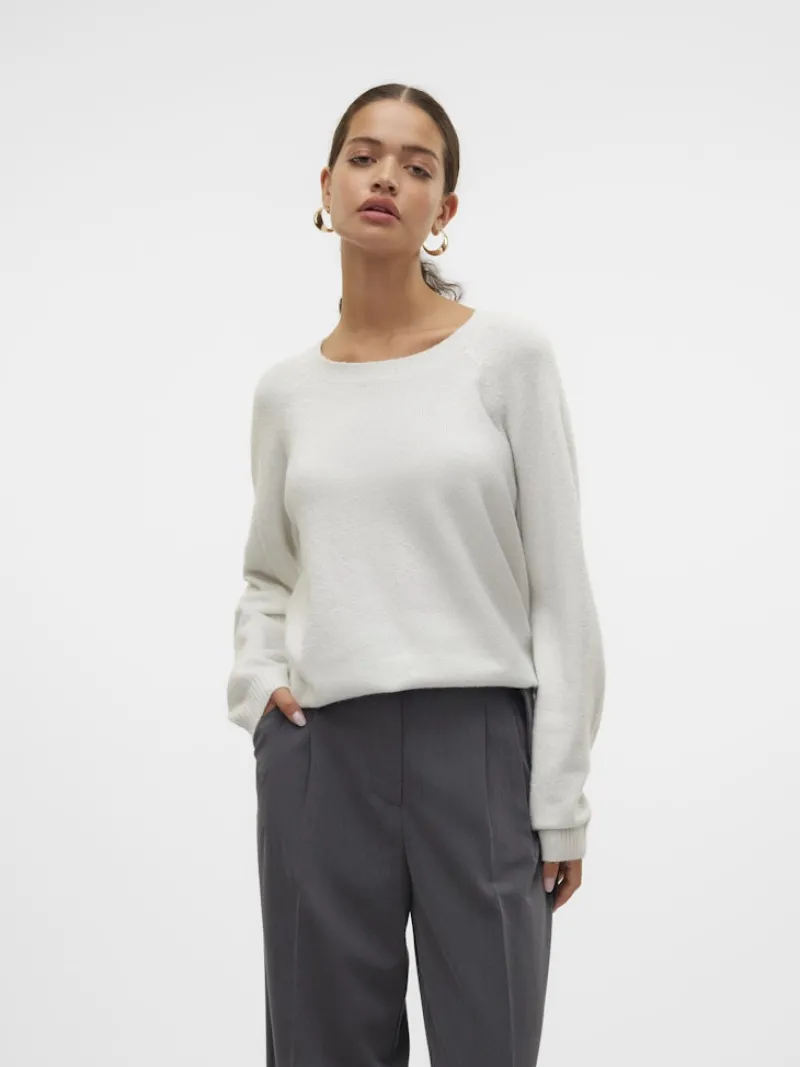 Vero Moda Pullover & Sweatshirts*VMDOFFYSHINE LS O-NECK BLOUSE REP NOOS Snow White