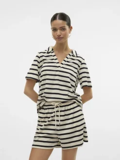 Vero Moda Shirts*VMEMELI S/S V-NECK TOP JRS LCS birch1