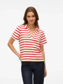 Vero Moda Shirts*VMEMELI S/S V-NECK TOP JRS LCS birch2