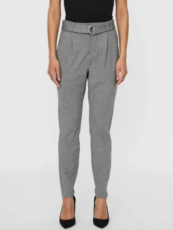 Vero Moda Hosen*VMEVA HR LOOSE BELT PANT GA COLOR Medium Grey Melange