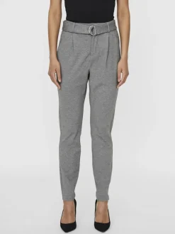 Vero Moda Hosen*VMEVA HR LOOSE BELT PANT GA COLOR Medium Grey Melange