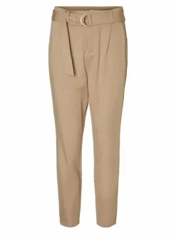 Vero Moda Hosen*VMEVA HR LOOSE BELT PANT GA COLOR Silver Mink