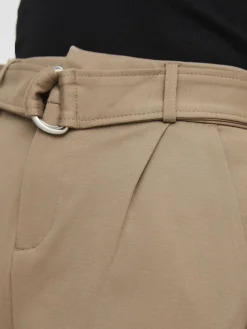 Vero Moda Hosen*VMEVA HR LOOSE BELT PANT GA COLOR Silver Mink