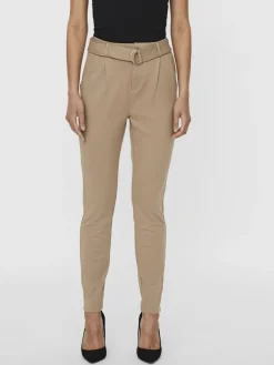 Vero Moda Hosen*VMEVA HR LOOSE BELT PANT GA COLOR Silver Mink