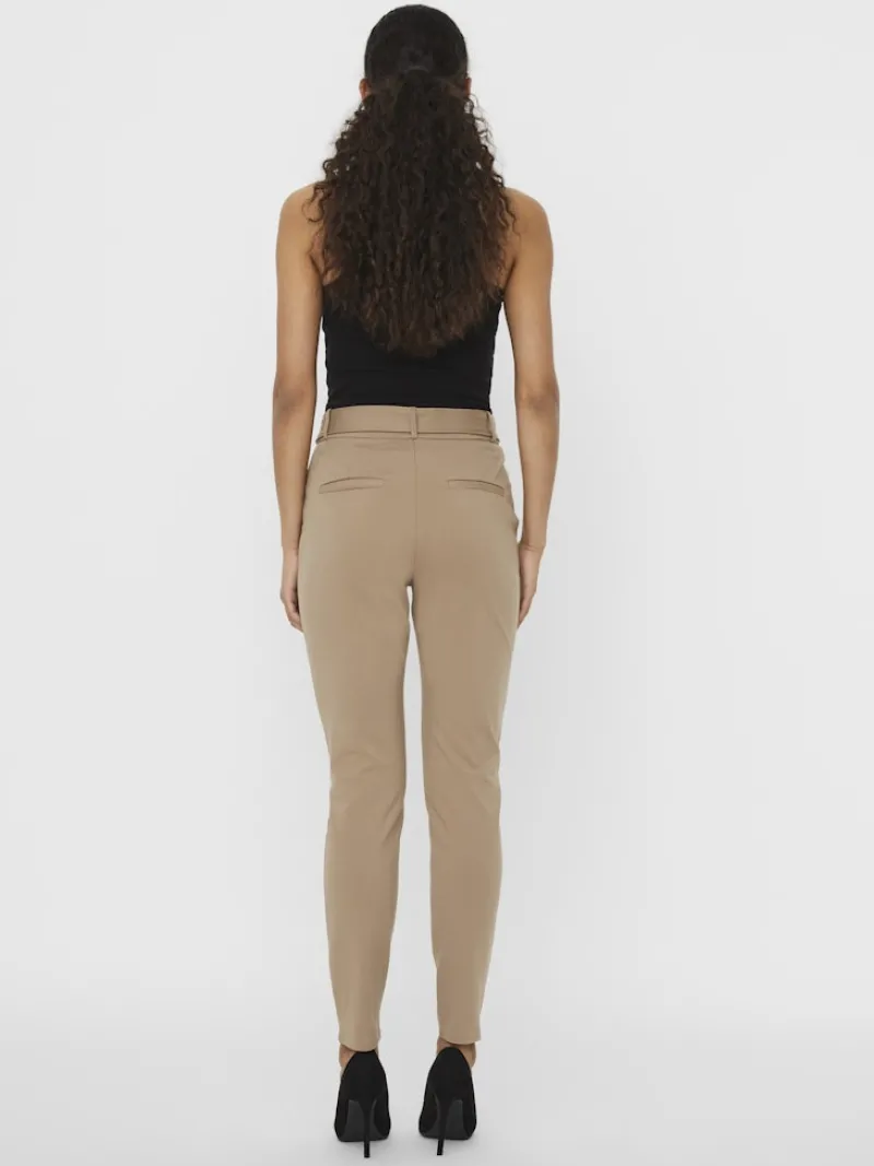 Vero Moda Hosen*VMEVA HR LOOSE BELT PANT GA COLOR Silver Mink