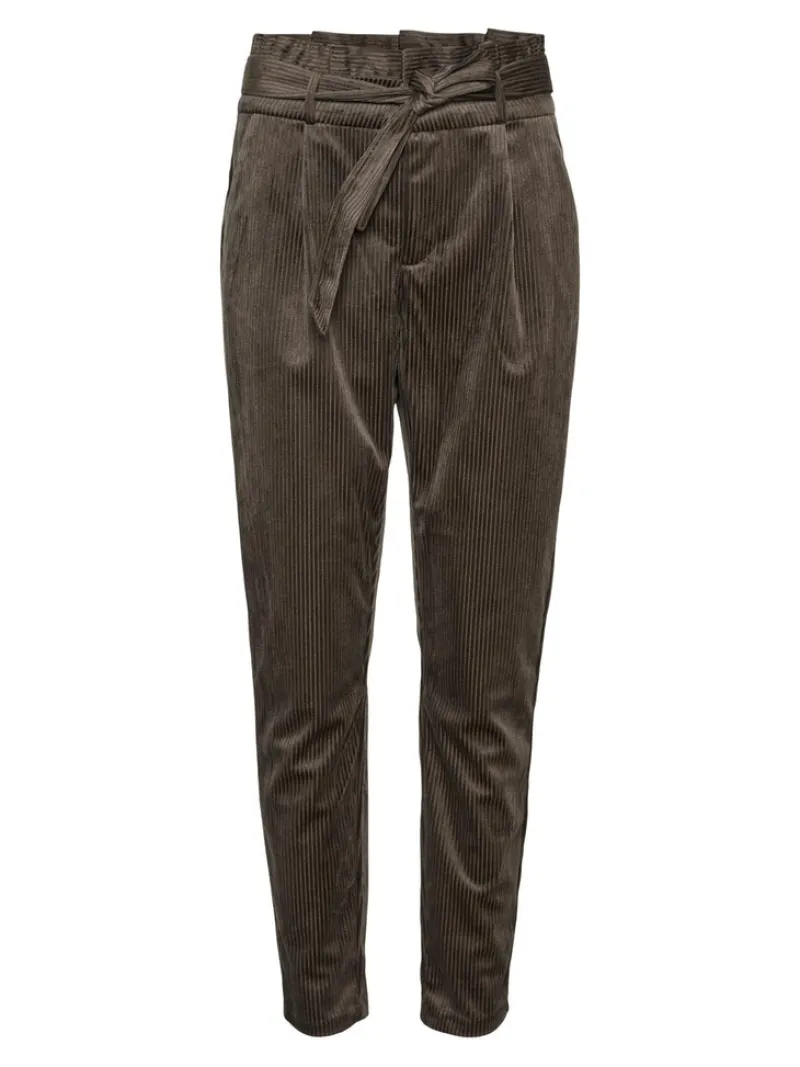 Vero Moda Hosen*VMEVA HR LOOSE PAPERBAG CORD PANT NOOS Peat