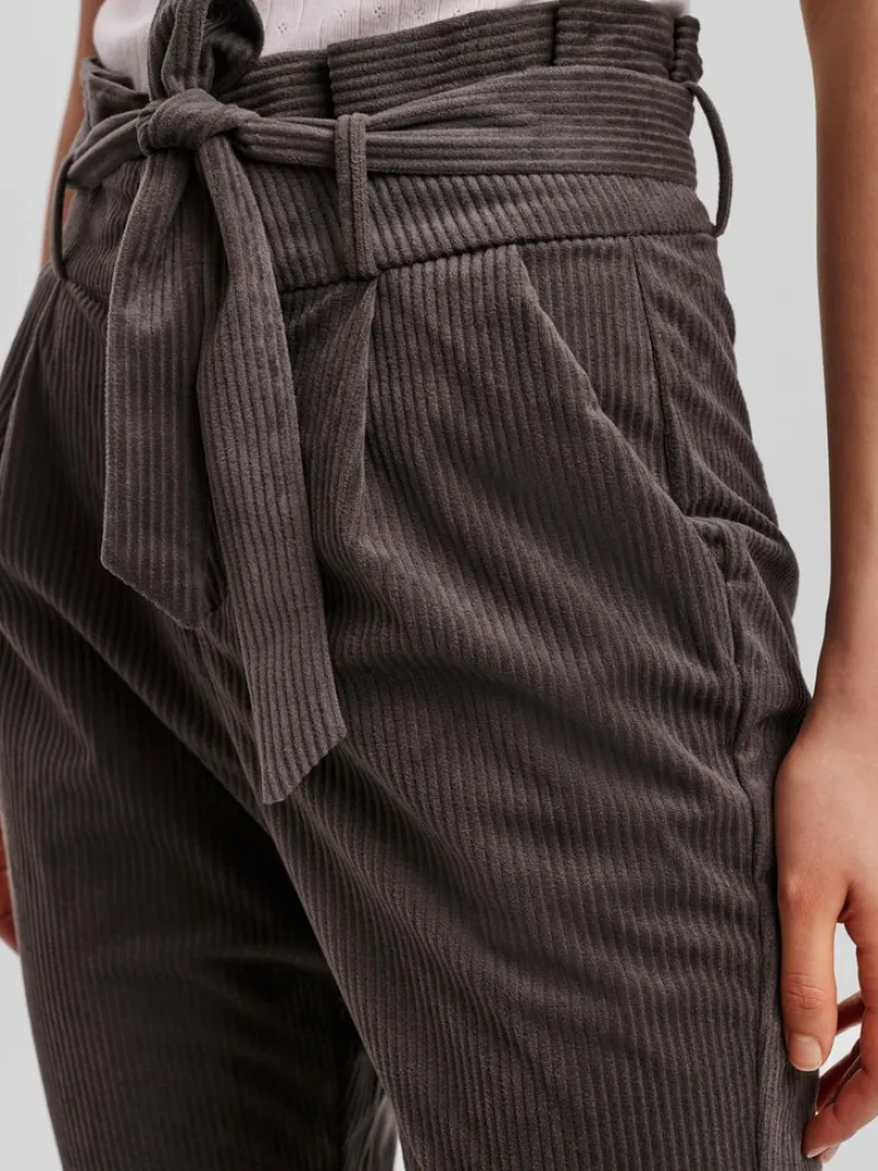 Vero Moda Hosen*VMEVA HR LOOSE PAPERBAG CORD PANT NOOS Peat