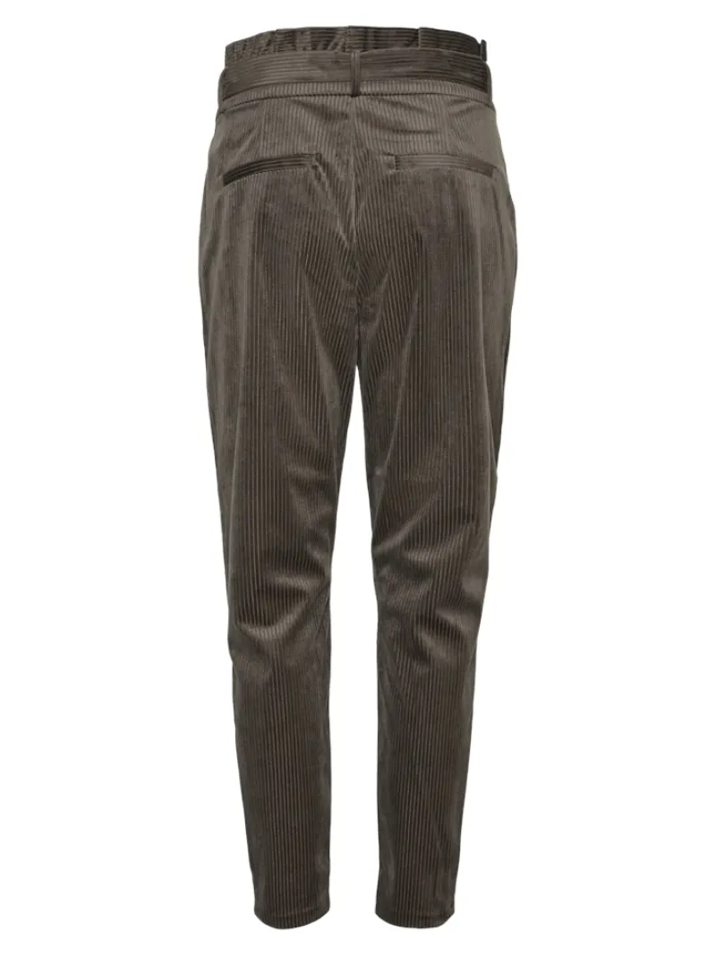 Vero Moda Hosen*VMEVA HR LOOSE PAPERBAG CORD PANT NOOS Peat