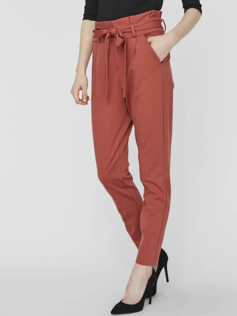 Vero Moda Hosen*VMEVA HR LOOSE PAPERBAG PANT GA COLOR marsala