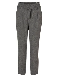 Vero Moda Hosen*VMEVA HR LOOSE PAPERBAG SP PANT NOOS Medium Grey Melange