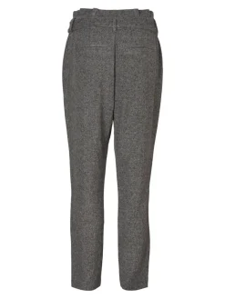 Vero Moda Hosen*VMEVA HR LOOSE PAPERBAG SP PANT NOOS Medium Grey Melange