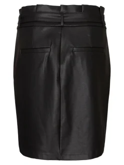 Vero Moda Röcke*VMEVA HR PAPERBAG COATED SKIRT GA NOOS Black