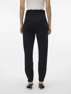 Vero Moda Hosen*VMEVA HW LOOSE PAPERBAG PANT NOOS Black